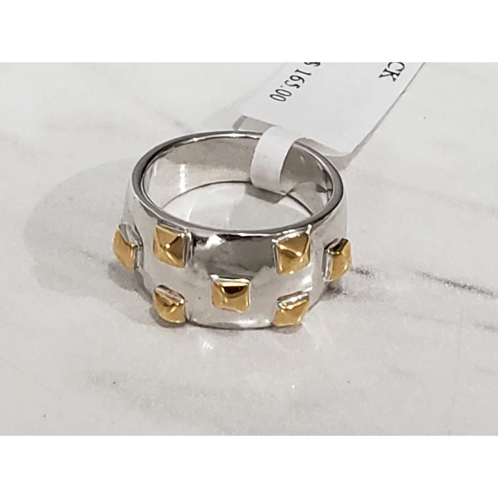 NEW Lauren G Adams Mixed Metal SPIKED Mens Womens Gothic Ring Witchy Brutalist